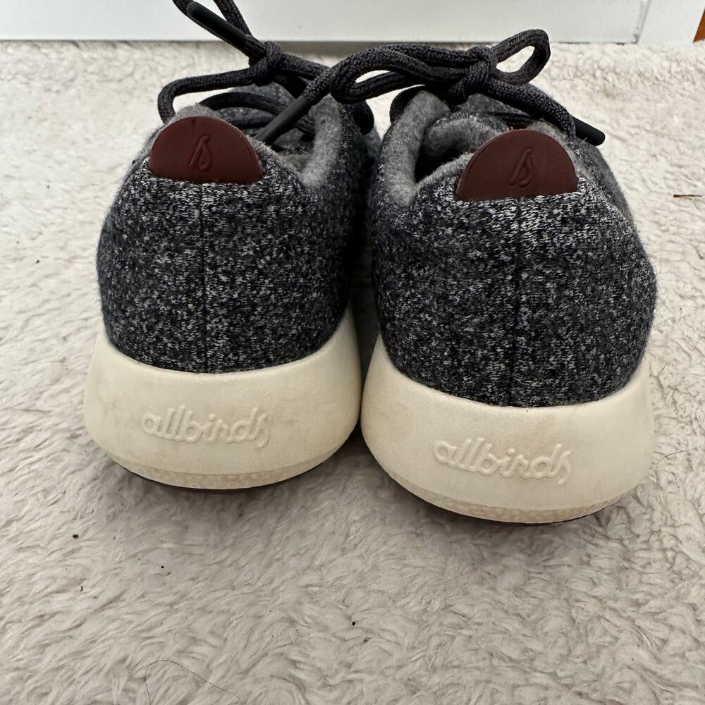 allbirds Charcoal Wool Runner Sneakers with Cream Sole - Picture 3 of 11